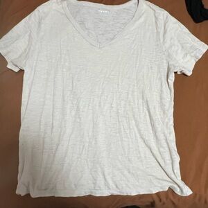 Women's Cream V-Neck Top